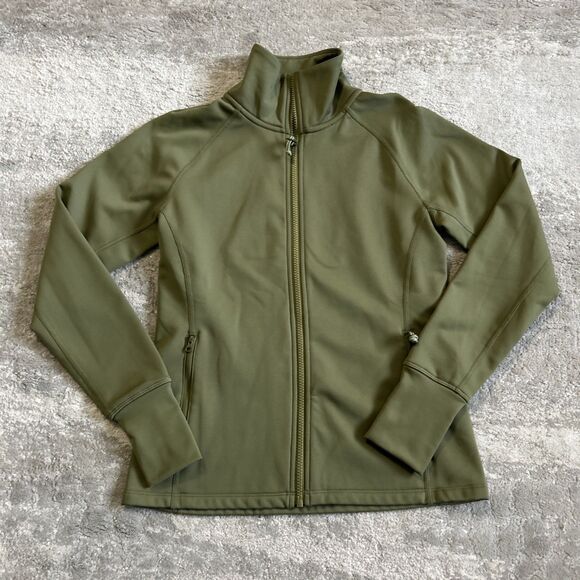 Stoic Tech Fleece Jacket Womens Small Full Zip Long Sleeve Athletic Green - Picture 1 of 6